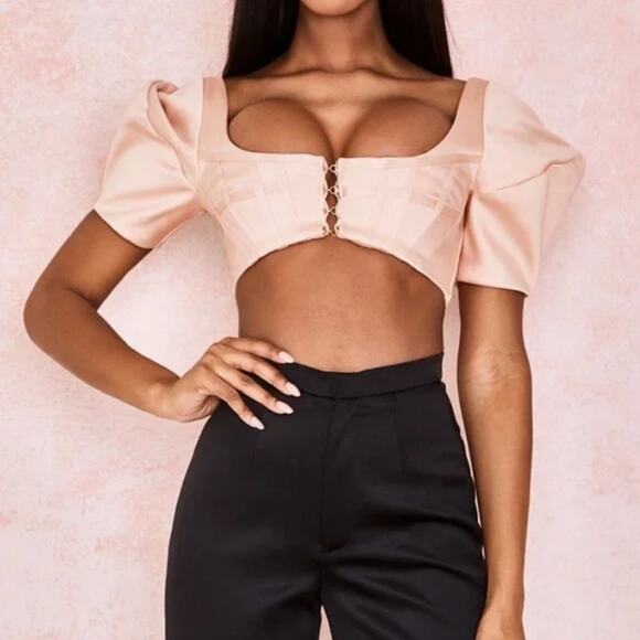 House of CB NEW Francine Corset Top Blush SmallRomantic Valentine Coquette Fairy - Picture 2 of 5